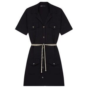 NWT MAJE Women’s Elegant Black Mini Dress